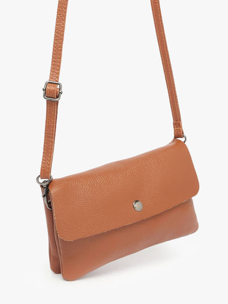 Sac Bandoulière Caviar Cuir Milano Orange caviar CA23067 vue secondaire 2