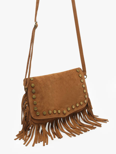 Sac Bandoulière Velvet Cuir Milano Orange velvet VE241115 vue secondaire 1
