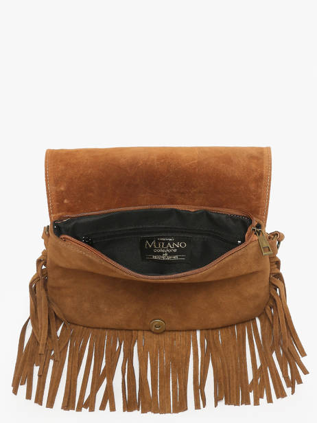 Sac Bandoulière Velvet Cuir Milano Orange velvet VE241115 vue secondaire 2