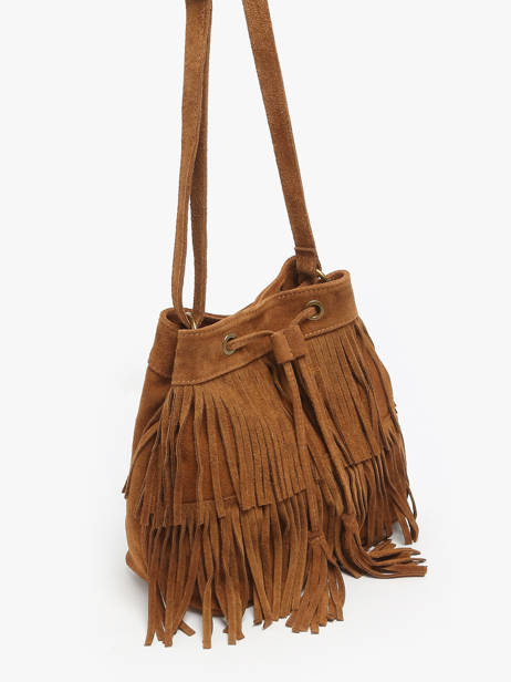Sac Bandoulière Velvet Cuir Milano Orange velvet VE241116 vue secondaire 1