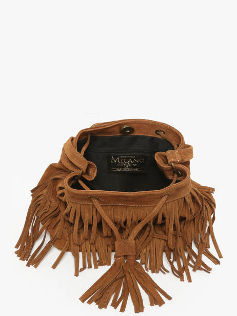 Sac Bandoulière Velvet Cuir Milano Orange velvet VE241116 vue secondaire 2