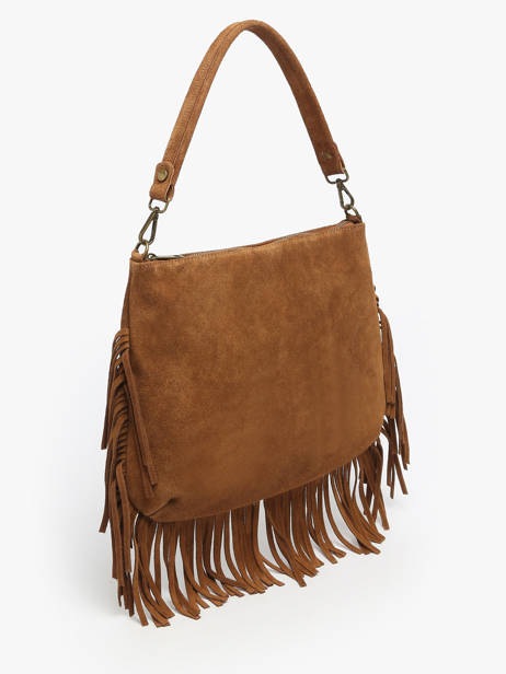 Sac Bandoulière Velvet Cuir Milano Orange velvet VE241117 vue secondaire 1