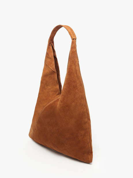 Sac Porté épaule A4 Velvet Cuir Milano Orange velvet VE25069 vue secondaire 1