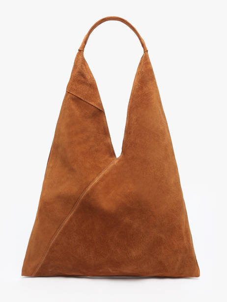 Sac Porté épaule A4 Velvet Cuir Milano Orange velvet VE25069