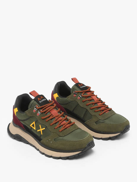 Sneakers En Cuir Sun68 Vert men Z4513074 vue secondaire 1