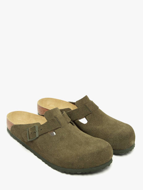 Mules En Cuir Birkenstock Vert men 1024721 vue secondaire 1