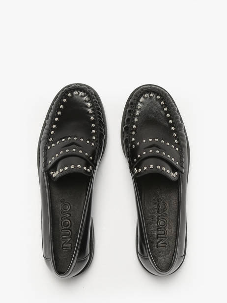 Mocassins En Cuir Inuovo Noir women LFG005 vue secondaire 3