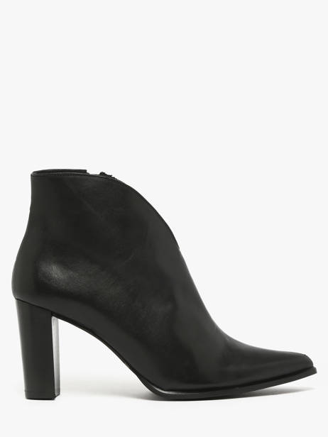 Bottines à Talon En Cuir Myma Noir women 85009