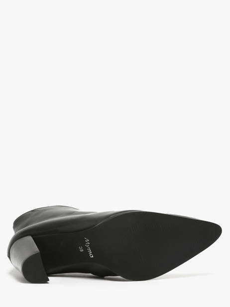 Bottines à Talon En Cuir Myma Noir women 85009 vue secondaire 4