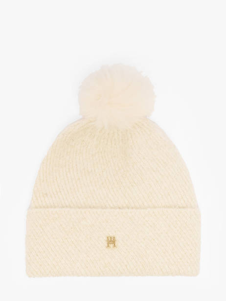 Bonnet Tommy hilfiger Beige th pom pom  AW17855
