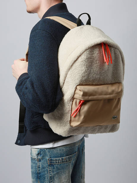 Sac à Dos Lacoste Beige neo croc NU5095NZ vue secondaire 1