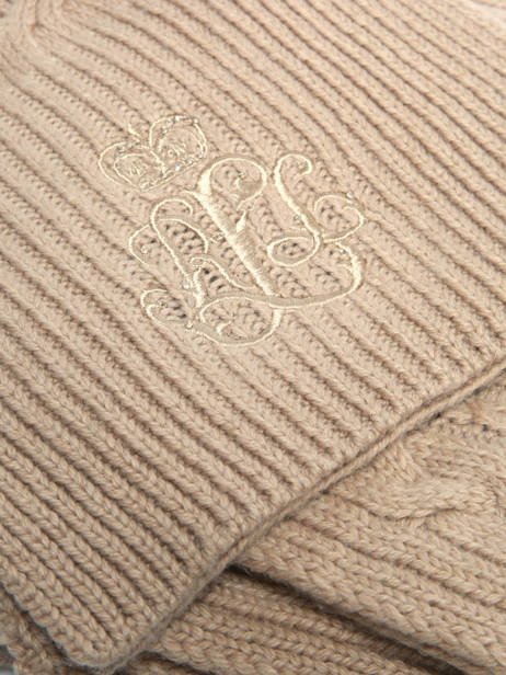 Écharpe Lauren ralph lauren Marron textile 54P04467 vue secondaire 1