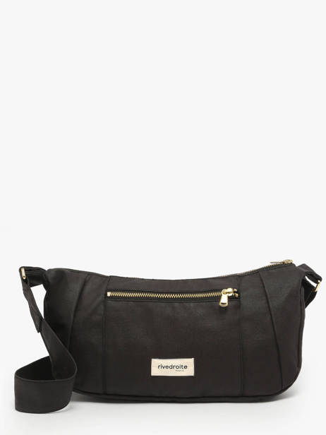 Sac Bandoulière Charlito Waxed Coton Recyclé Rivedroite Noir waxed CHARIWAX