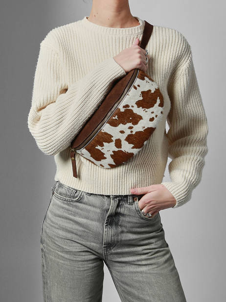 Sac Banane Milano Marron mucca VM25061 vue secondaire 1