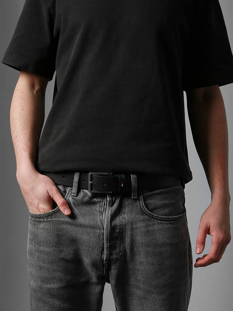 Ceinture Tommy hilfiger Noir olivier AM13755 vue secondaire 1