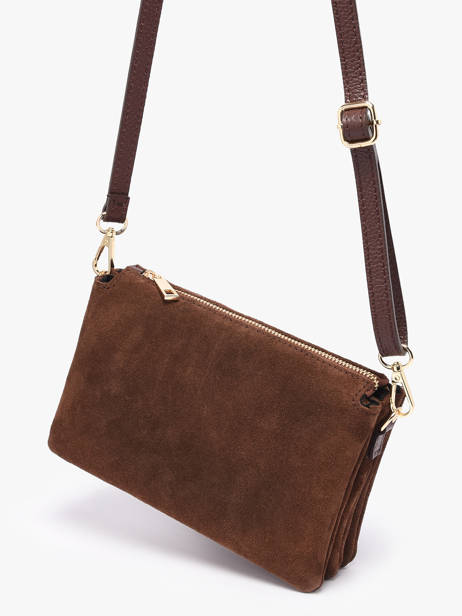 Sac Bandoulière Velvet Caviar Cuir Milano Marron velvet caviar VC24117 vue secondaire 2