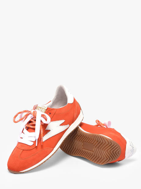 Sneakers June En Cuir Semerdjian Orange women JUNED479 vue secondaire 2