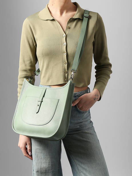 Sac Bandoulière Caviar Cuir Milano Vert caviar CA25068 vue secondaire 1