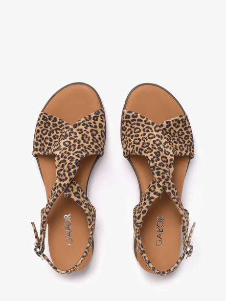 Sandales En Cuir Gabor Marron women 90 vue secondaire 3