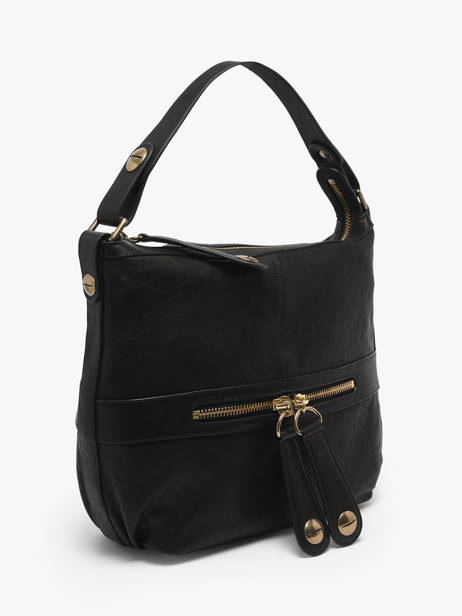 Sac Porté épaule Nomade Cuir Gerard darel Noir midday B402 vue secondaire 2