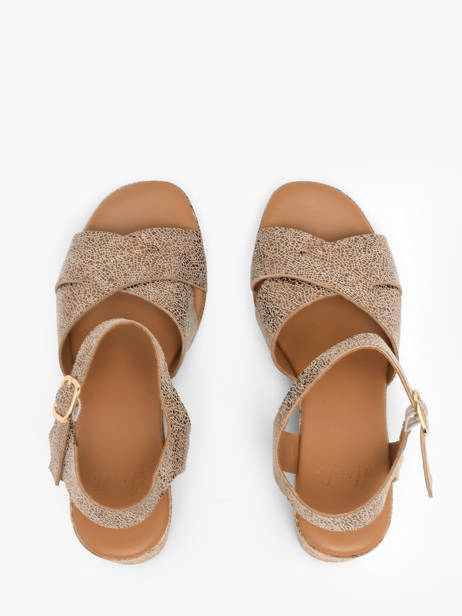 Sandales à Talon En Cuir Aliwell Marron women A126091 vue secondaire 3