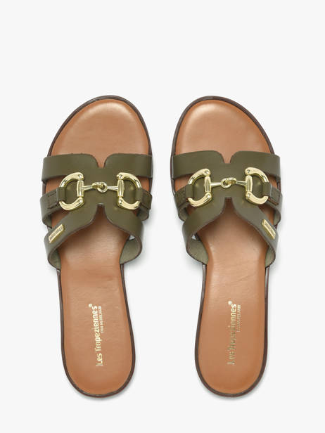Mules Hamia En Cuir Les tropeziennes Vert women HAMIA vue secondaire 3