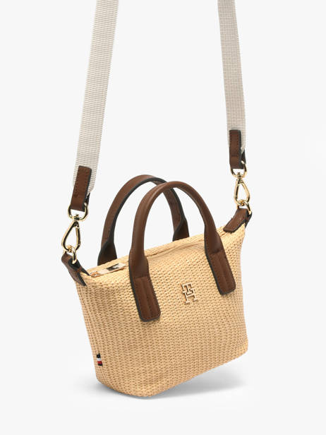 Sac Bandoulière Popette Polyurethane Tommy hilfiger Marron popette AW18526 vue secondaire 2