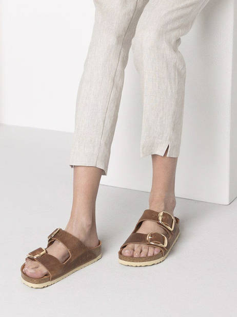 Mules Arizona Big Buckle Birkenstock Marron women 1011073 vue secondaire 1
