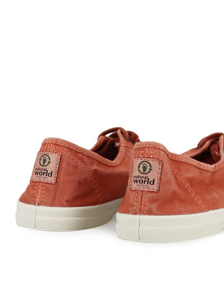 Sneakers Natural world Rouge accessoires 102E vue secondaire 4