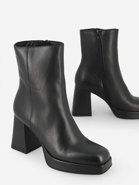 Bottines à Talon En Cuir Semerdjian Noir accessoires M684M2 vue secondaire 3