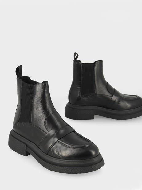 Chelsea Boots En Cuir Semerdjian Noir accessoires E981E1 vue secondaire 2