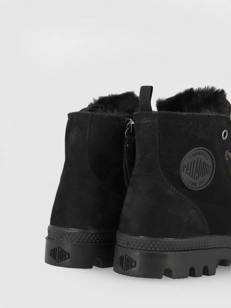 Bottines Pampa Hi Zip Wl En Cuir Palladium Noir accessoires 95982010 vue secondaire 4