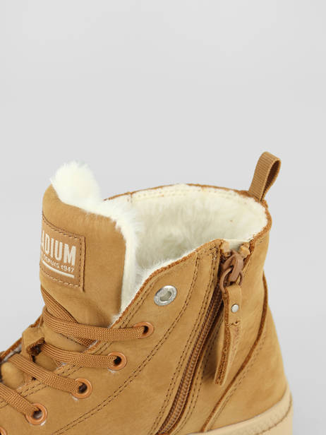 Bottines Pampa Hi Zip Wl En Cuir Palladium Marron accessoires 95982252 vue secondaire 1