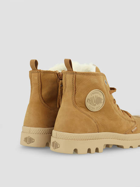 Bottines Pampa Hi Zip Wl En Cuir Palladium Marron accessoires 95982252 vue secondaire 3