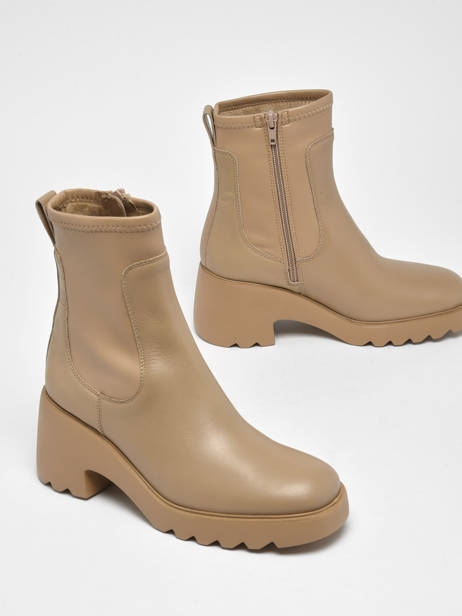 Bottines Link En Cuir Unisa Beige accessoires LINK vue secondaire 4