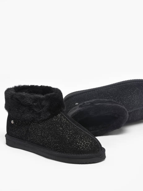 Chaussons Isotoner Noir accessoires 97307 vue secondaire 2