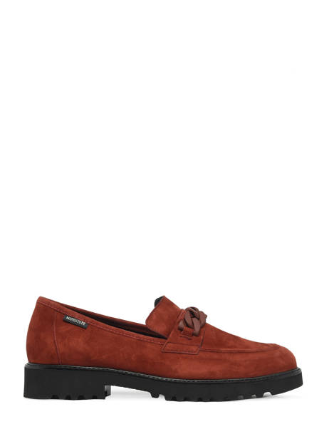 Mocassins Salka Velcalf En Cuir Mephisto Marron accessoires V