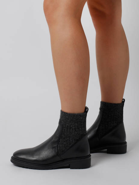 Bottines Ellen En Cuir Unisa Noir accessoires ELLEN vue secondaire 2