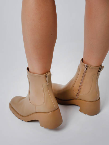 Bottines Link En Cuir Unisa Beige accessoires LINK vue secondaire 2