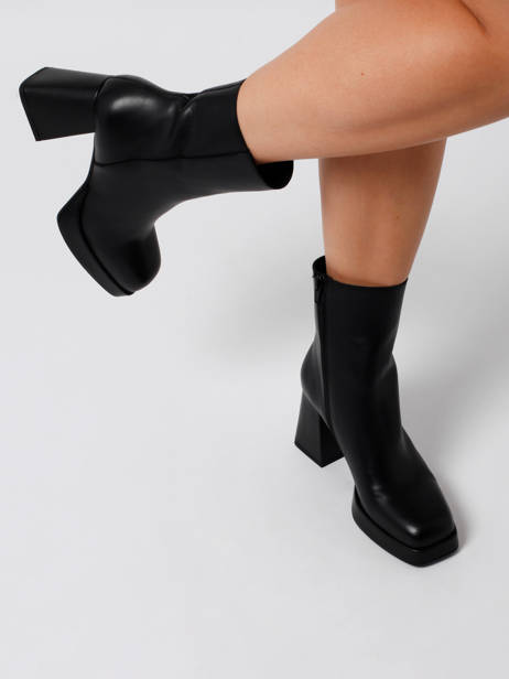 Bottines à Talon En Cuir Semerdjian Noir accessoires M684M2 vue secondaire 2