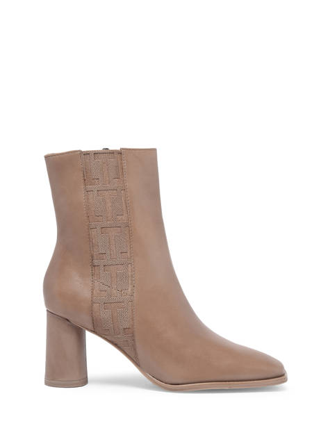 Bottines à Talon En Cuir Tamaris Beige accessoires 29