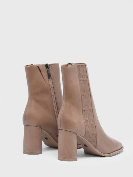 Bottines à Talon En Cuir Tamaris Beige accessoires 29 vue secondaire 3