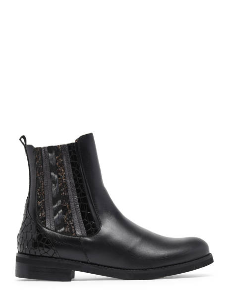 Bottines En Cuir En Cuir Folie's Noir accessoires 5501