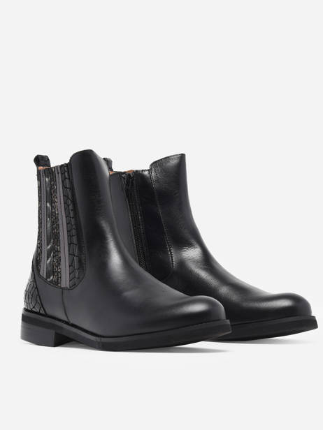 Bottines En Cuir En Cuir Folie's Noir accessoires 5501 vue secondaire 3