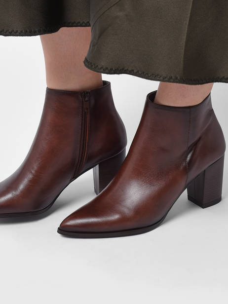 Bottines En Cuir En Cuir Folie's Marron accessoires 302CA vue secondaire 2