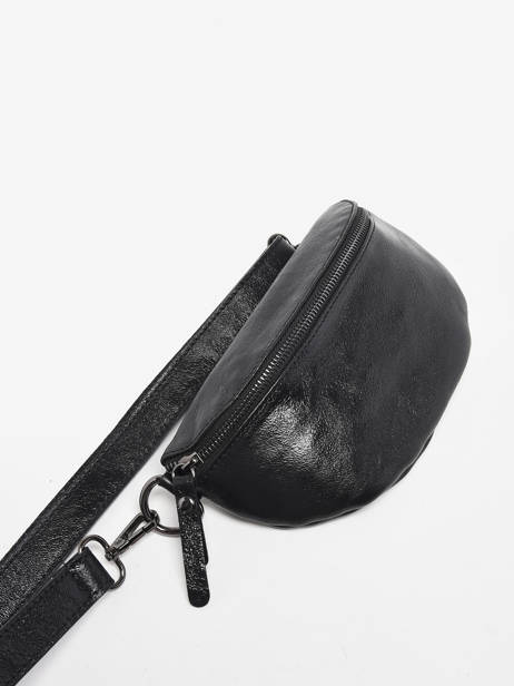 Sac Banane Nine Cuir Milano Noir nine NI19091N vue secondaire 2