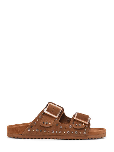 Mules En Cuir Colors of california Marron accessoires HCBIO304