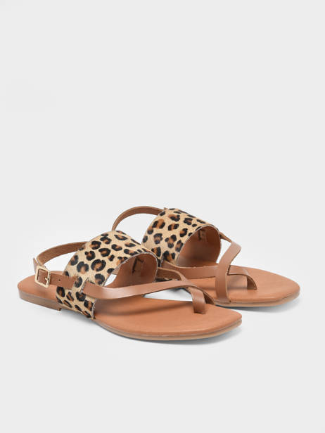 Sandales Lala En Cuir Pieces Marron accessoires 17136423 vue secondaire 2