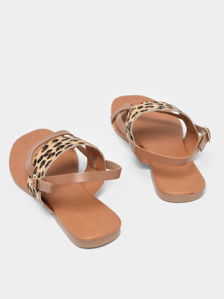 Sandales Lala En Cuir Pieces Marron accessoires 17136423 vue secondaire 3