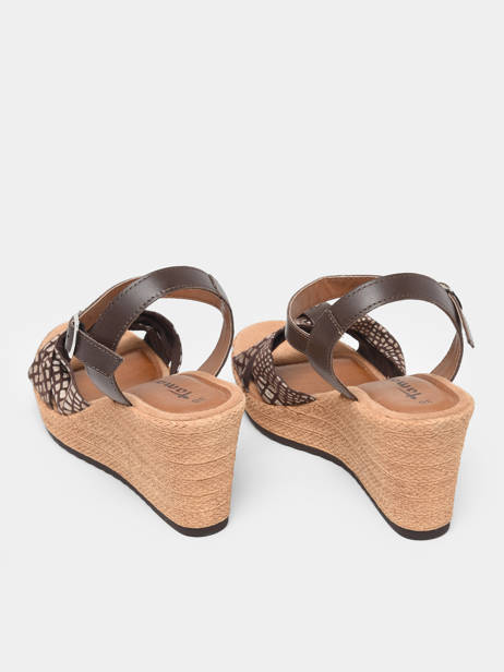 Sandales Talon Compensé Tamaris Marron accessoires 20 vue secondaire 3